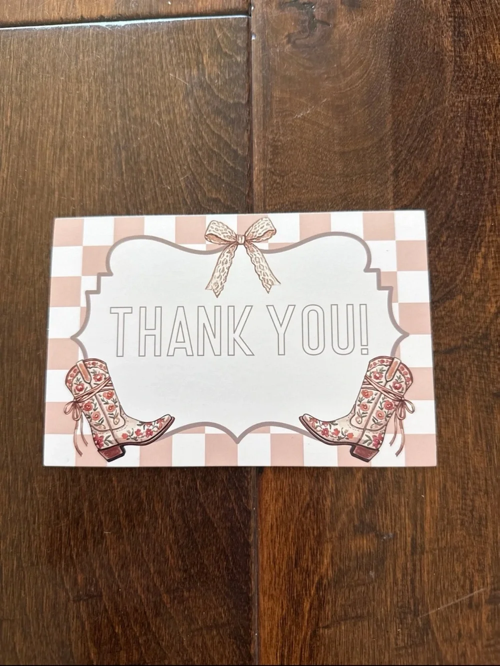 50 Pack - Large 4x6” Super Cute Cow Girlies Thank You Cards